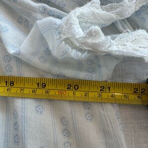 DOÉN Frederica 🦋 Babydoll Blouse, Blue and white, Lace, Size L, Sold Out